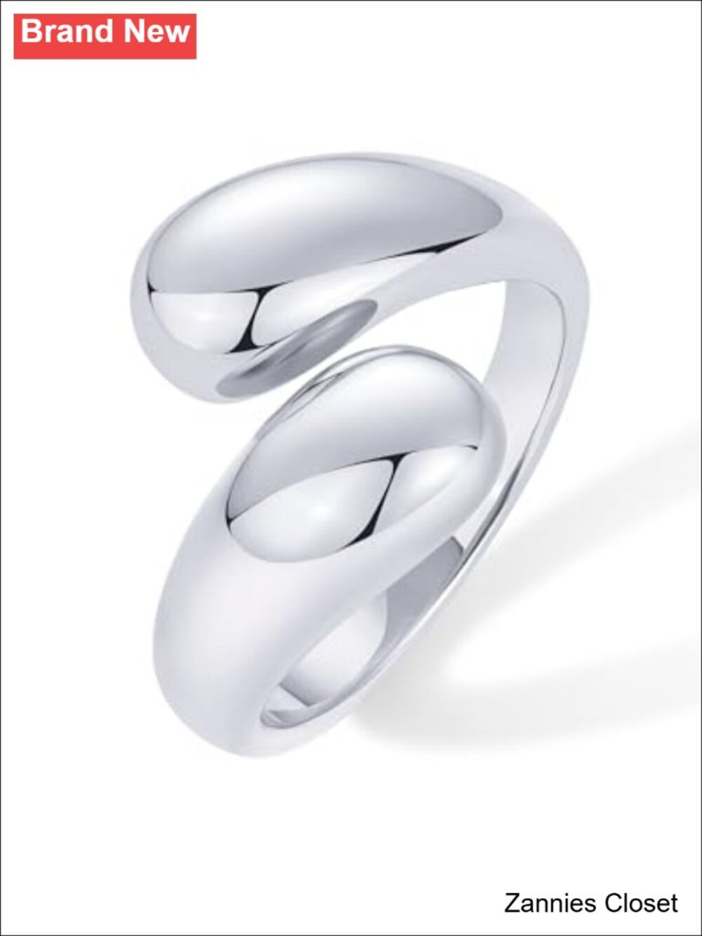 💍 PAVOI 14K Gold Plated Chunky Open Twist Stackable Ring Crossover Statement